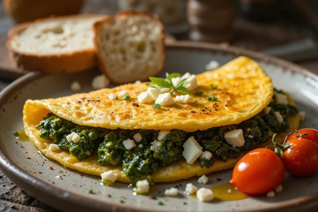 Enjoy the rustic flavors of a classic Spanish Omelette, packed with tender potatoes and caramelized onions, perfectly golden and sliceable. A filling and traditional option for Egg Recipes for Lunch that you can’t miss.