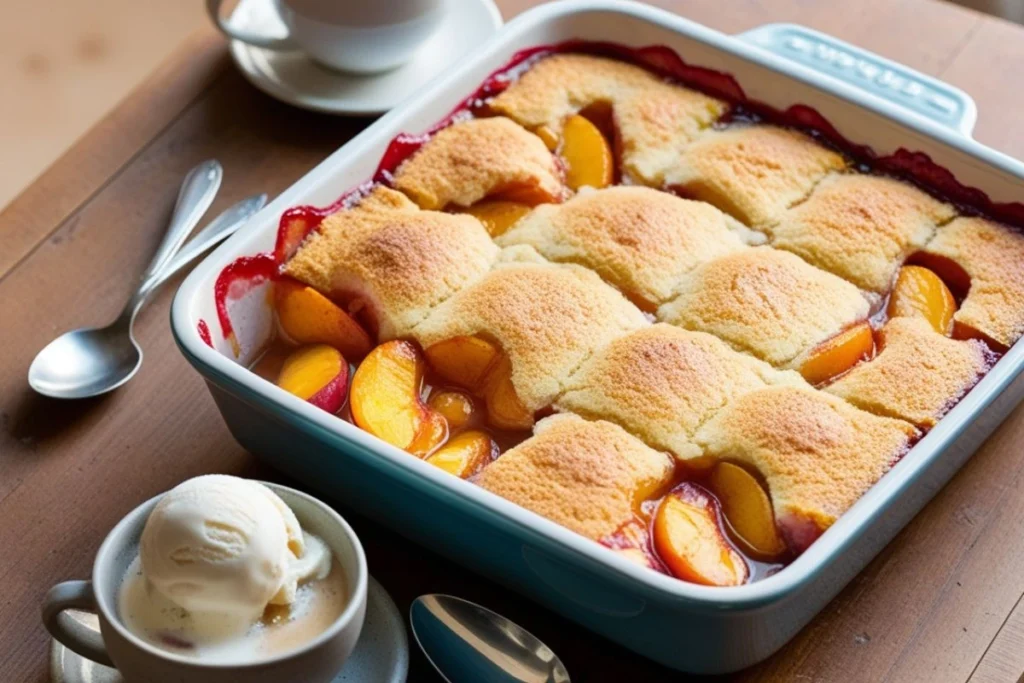 Peach Cobbler Recipe with Cake Mix