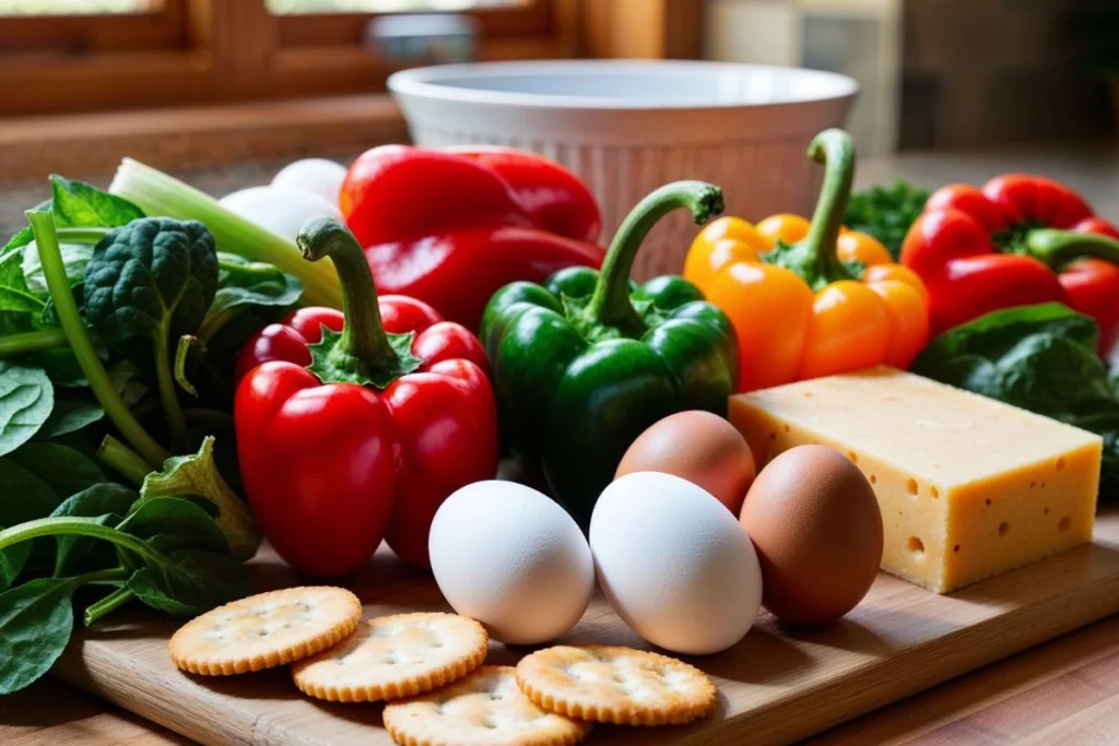 Baked Egg Casserole Recipe with Crackers 