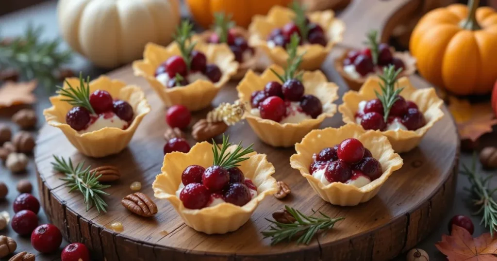 cranberry recipes for thanksgiving cups phyllo dough goat cheese
