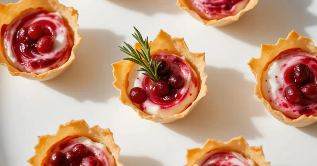 cranberry recipes for thanksgiving cups phyllo dough goat cheese
