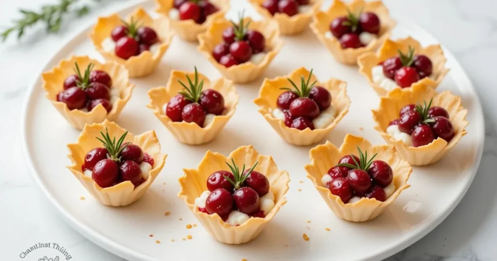 cranberry recipes for thanksgiving cups phyllo dough goat cheese
