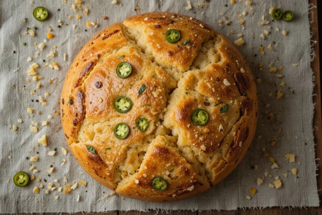 Vegan Jalapeno Cheddar Artisan Bread