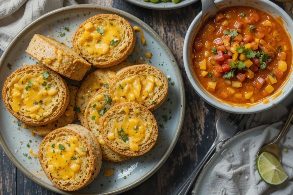 A close-up image of a slice of vegan jalapeno cheddar artisan bread, showcasing its golden, crispy crust, airy interior filled with jalapeno pieces and melted vegan cheddar—perfect for a vegan jalapeno cheddar artisan bread recipe.